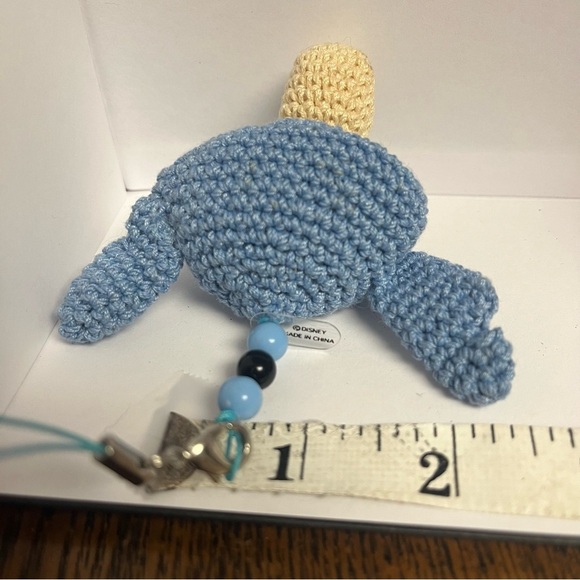 STITCH Blue Knit Mushroom Charm Keychain Tokyo Disney Store Blue - Picture 7 of 9